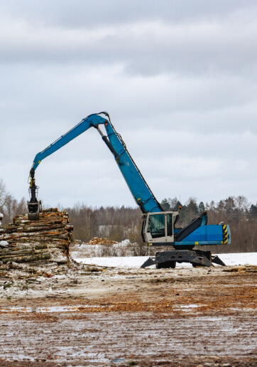 blue-timber-loader-action-tree-logs-pile